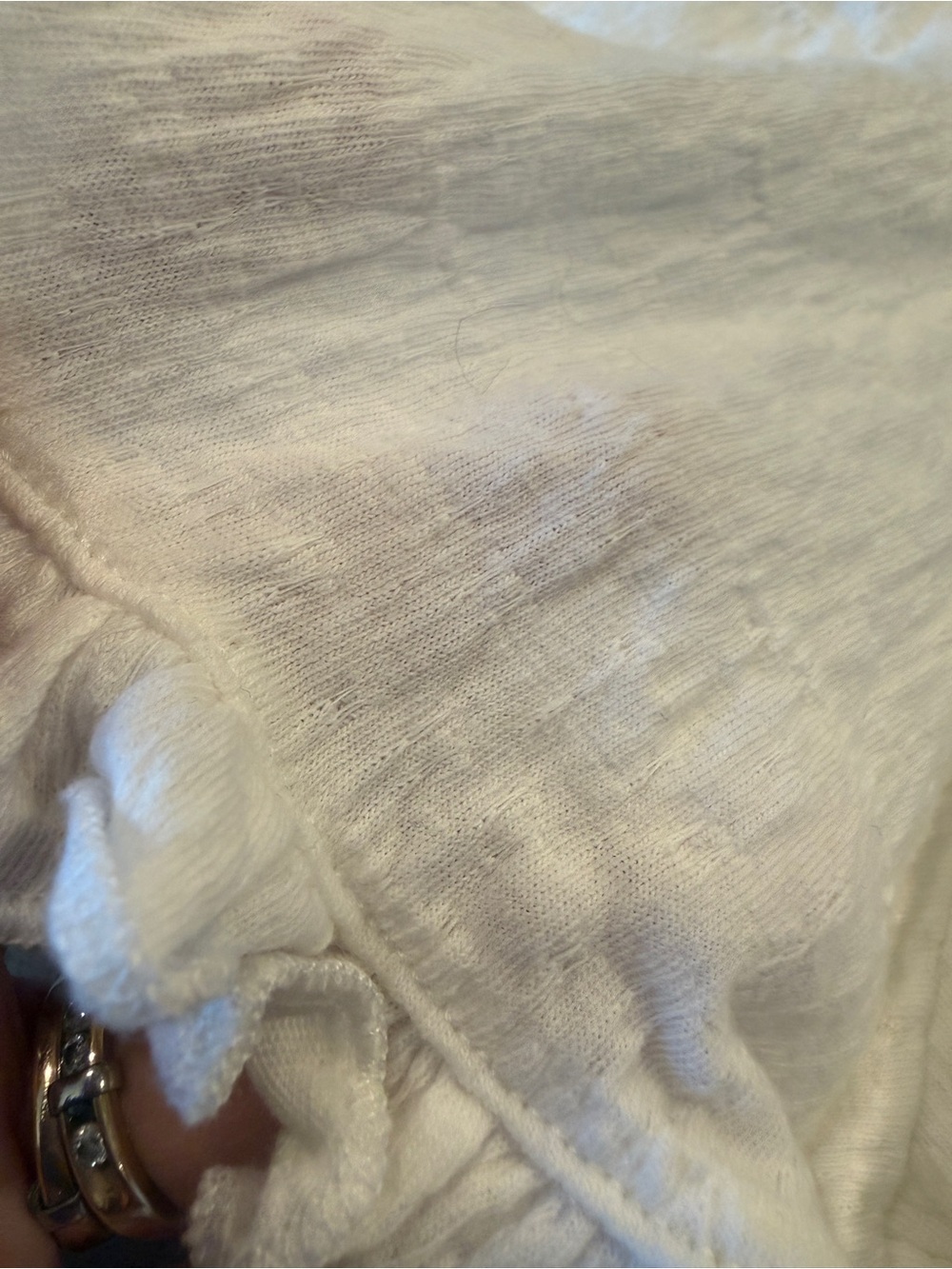 High Waist Ruffle Cotton Shorts - White - Picture 11 of 13